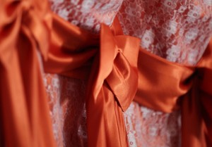 orange bridesmaids dresses